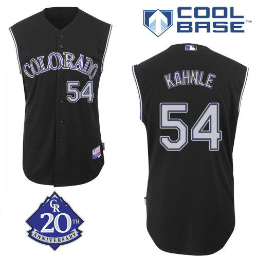 Tommy Kahnle #54 Youth Baseball Jersey-Colorado Rockies Authentic Alternate 2 Black MLB Jersey